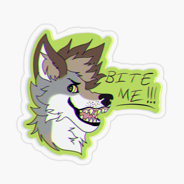 Item preview, Bite me! wolf design designed and sold by art-by-ace.