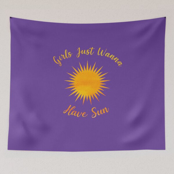 Item preview,  Girls Just Wanna Have Sun -  Watercolour Style Summer Quote Design designed and sold by Sarah Wainwright.
