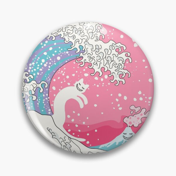 Item preview, Psychodelic Bubblegum Kunagawa Surfer Cat designed and sold by XOOXOO.