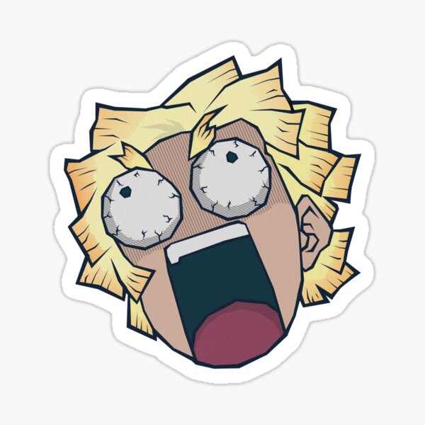 zenitsu scared stickers redbubble