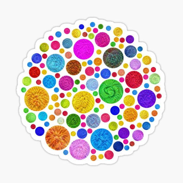 #DeepDream Color Circles Visual Areas 4x4K v1448872458 Sticker