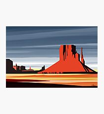 Arizona Desert Landscape Sunset Illustration Photographic Print