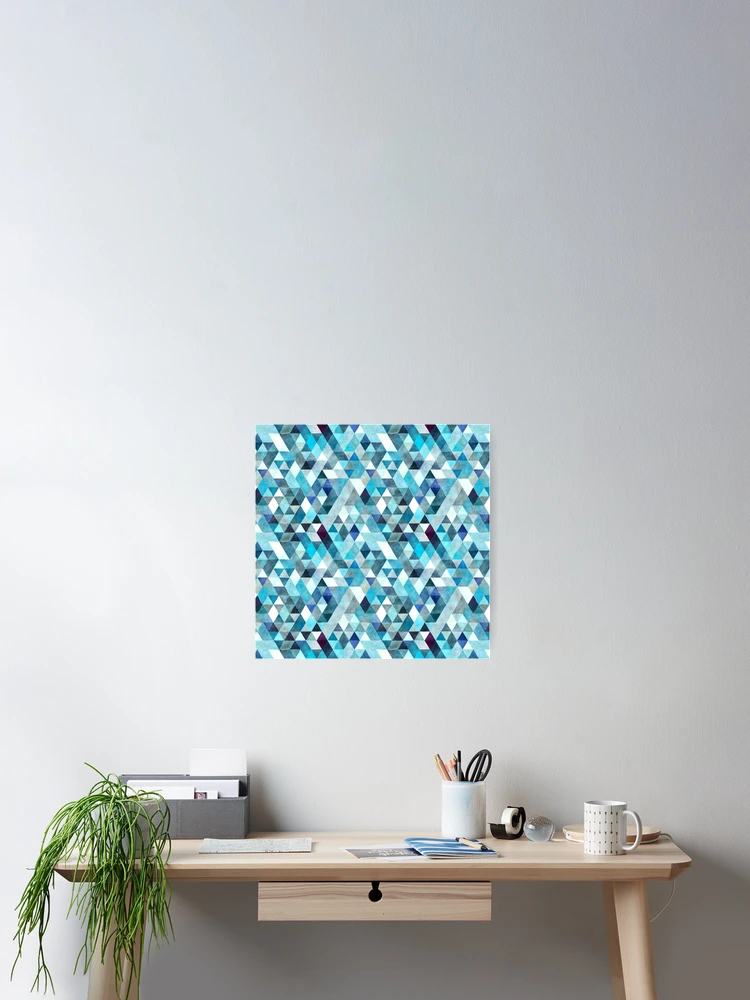 Thumbnail 2 of 3, Poster, Ice Triangles Pattern designed and sold by MugsMe.