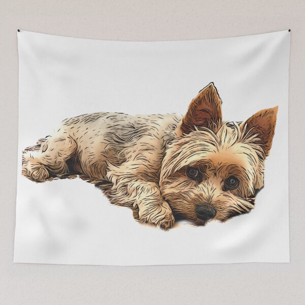 Item preview, Yorkie Dog Laying Down designed and sold by Idotwins.