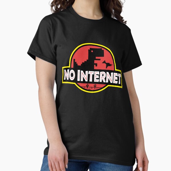 Aperçu de l'œuvre  aucun problème. Funny Jurassic Logo avec le T-Rex du jeu google populaire. créée et vendue par DeepFriedArt.