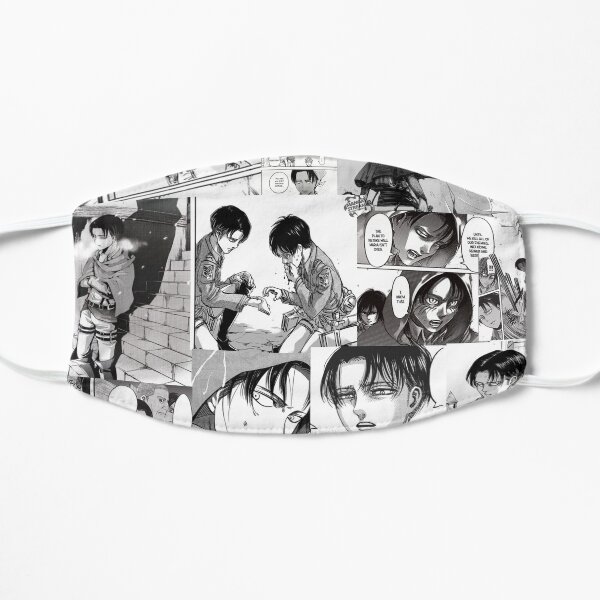 Levi Manga Collage Flat Mask