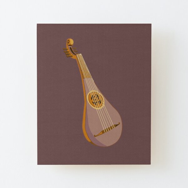 Epic Lute Wood Mounted Print