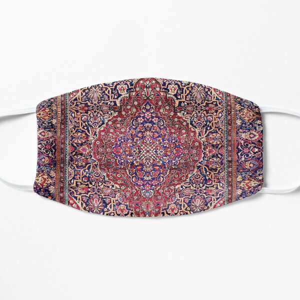 Kashan Central Persian Silk Rug Print Flat Mask