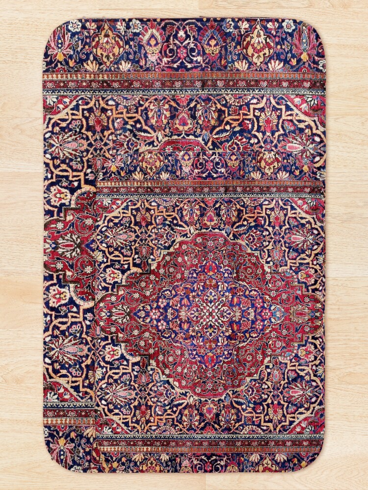 Alternate view of Kashan Central Persian Silk Rug Print Bath Mat