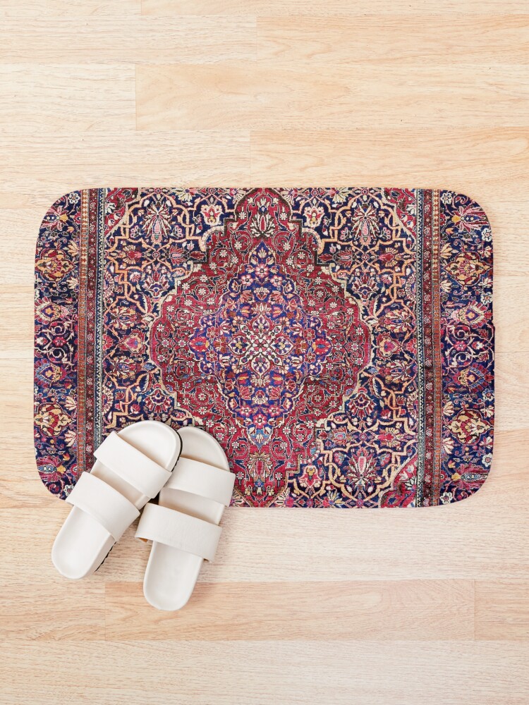 Alternate view of Kashan Central Persian Silk Rug Print Bath Mat