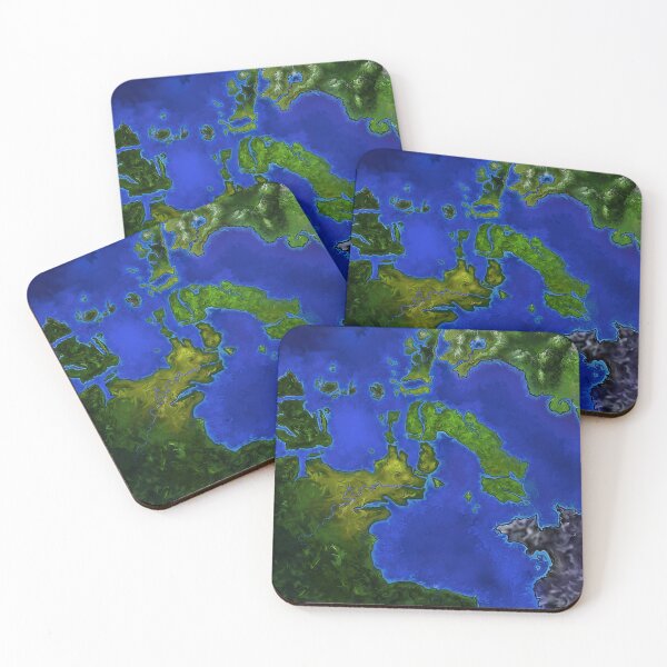 Item preview, Unlabelled Map of the Aukanatan Isles designed and sold by AuthorM.
