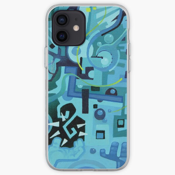 Held Gently in Blue - Abstract Acrylic Canvas Painting - END iPhone Soft Case