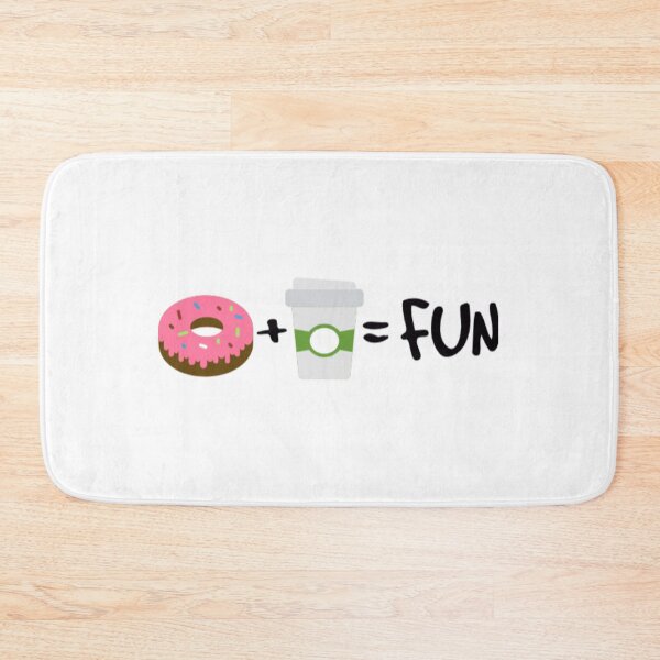 Item preview, Donuts + Coffee = Fun designed and sold by EqualsFun.
