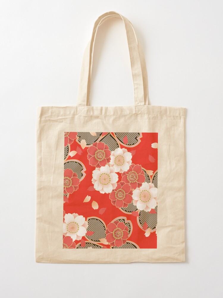 Vintage Japanese Floral Kimono Pattern Tote Bag for Sale by Vicky  Brago-Mitchell®