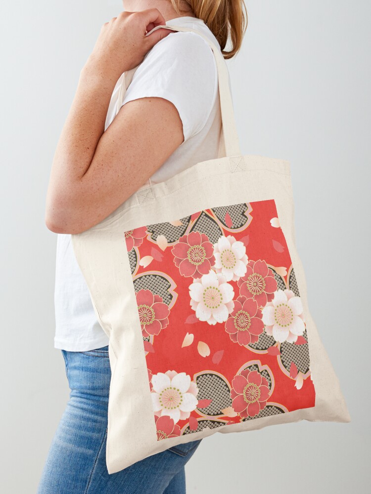 Vintage Japanese Floral Kimono Pattern Tote Bag for Sale by Vicky  Brago-Mitchell®