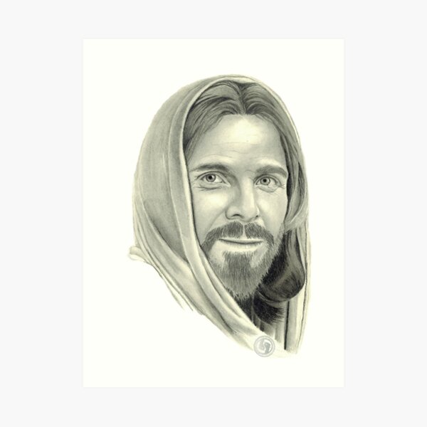 Kunstdrucke Sketch Of Jesus Redbubble