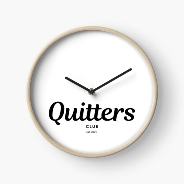 Quitters Club logo Clock