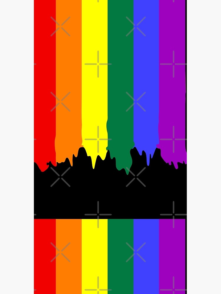 LGBT Gay Pride Rainbow Drip Paint by Ricaso