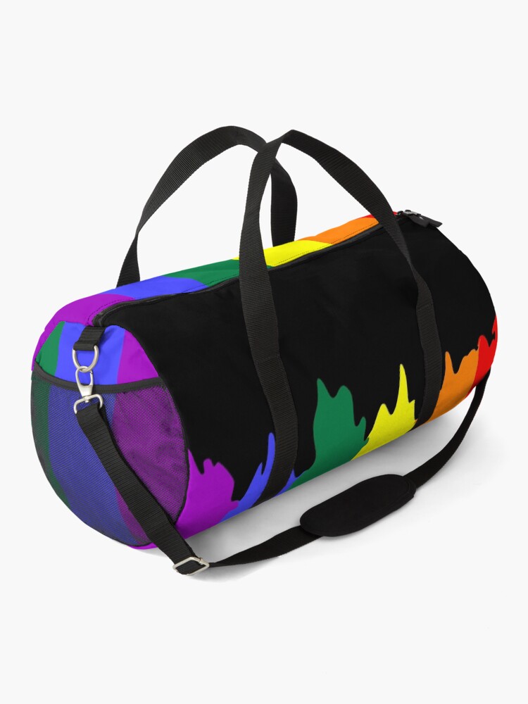 Alternate view of LGBT Gay Pride Rainbow Drip Paint Duffle Bag