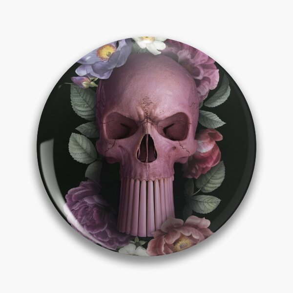 Item preview, skull and flowers and long teeth 02 designed and sold by Radu-Gabriel.