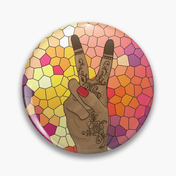 Item preview, Henna Peace Sign (Colourful) designed and sold by RaniPuri.