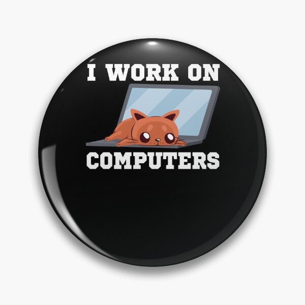 Artikelvorschau, Admin Katze I Work on Computers entworfen und verkauft von shirtystar.
