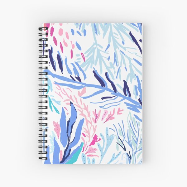 Lilly Pulitzer inspired Kaleidoscope Coral Spiral Notebook