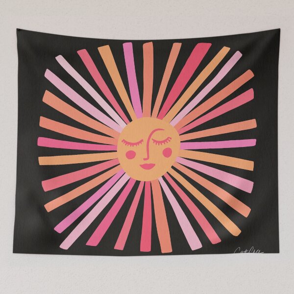 Item preview, Sunshine – Pink on Charcoal designed and sold by Cat Coquillette.