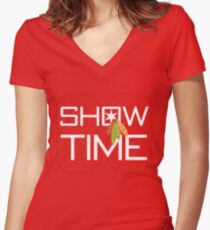 Show Time Women's Fitted V-Neck T-Shirt