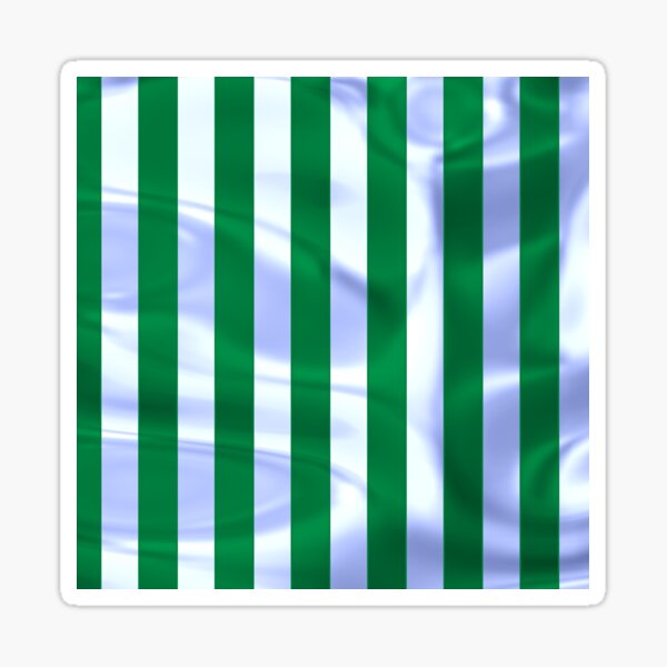"Bright flag of green and white stripes" Sticker by AlbertoRuiZ Redbubble
