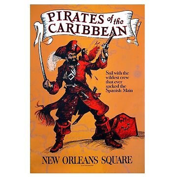 Artwork thumbnail, Pirates of the Carribean Ride Poster by queenmopply