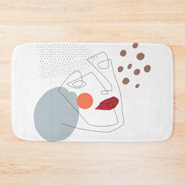 Item preview, Line drawing face illustration,Minimalist, mid-century modern, boho design designed and sold by kikibul.