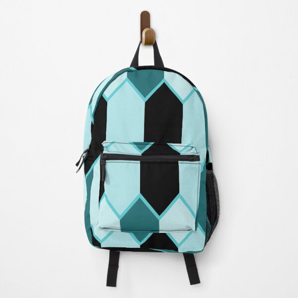 Hexagon - Teal and Black Glitter Backpack