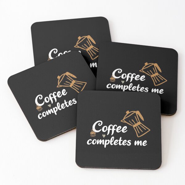 Item preview, Coffee completes me (black) designed and sold by AdelDa19.