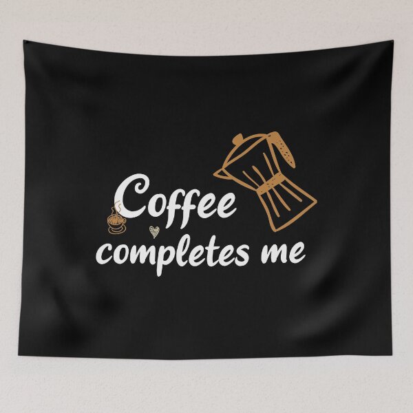 Item preview, Coffee completes me (black) designed and sold by AdelDa19.