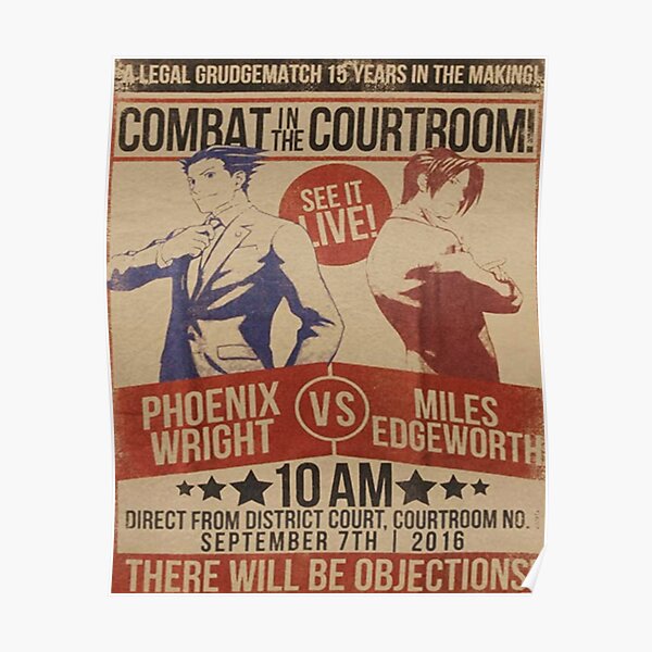 Ace Attorney - Combat in the Courtroom Poster