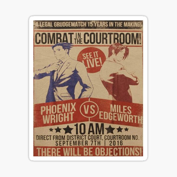 Ace Attorney - Combat in the Courtroom Sticker
