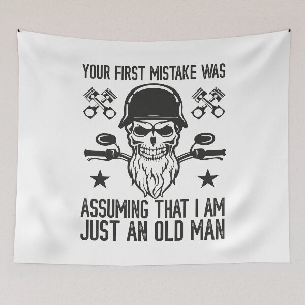 Item preview, Biker Your First Mistake Assuming old man designed and sold by Dan66.