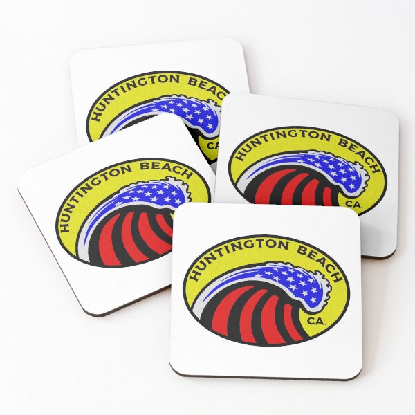 Item preview, Huntington Beach California Surfing Surf Patriotic Wave designed and sold by DESTINATIONS DECAL DOS.