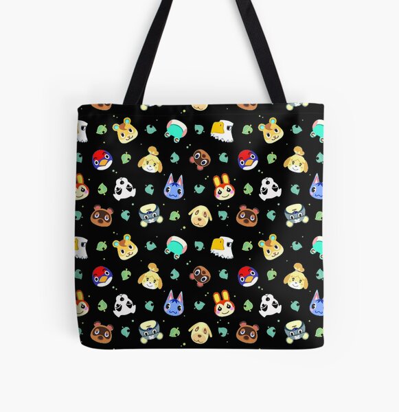 Animal Crossing Pattern All Over Print Tote Bag
