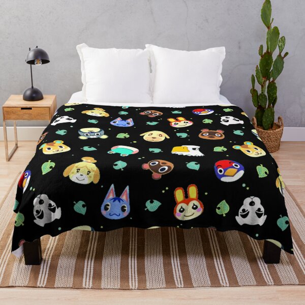 Animal Crossing Pattern Throw Blanket