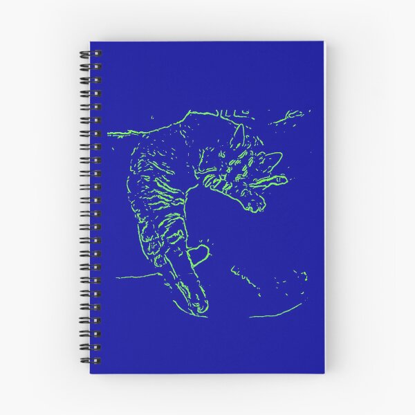 Item preview, Cat drawn on blue designed and sold by Moonyflower.