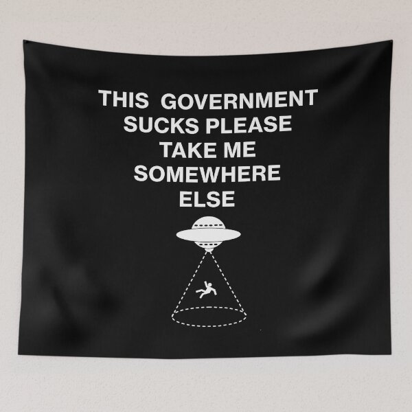 Item preview, Government sucks - Aliens UFO designed and sold by ArtOfRebellion.