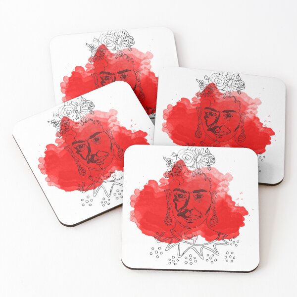 Item preview, frida line art designed and sold by Ilustra Club.