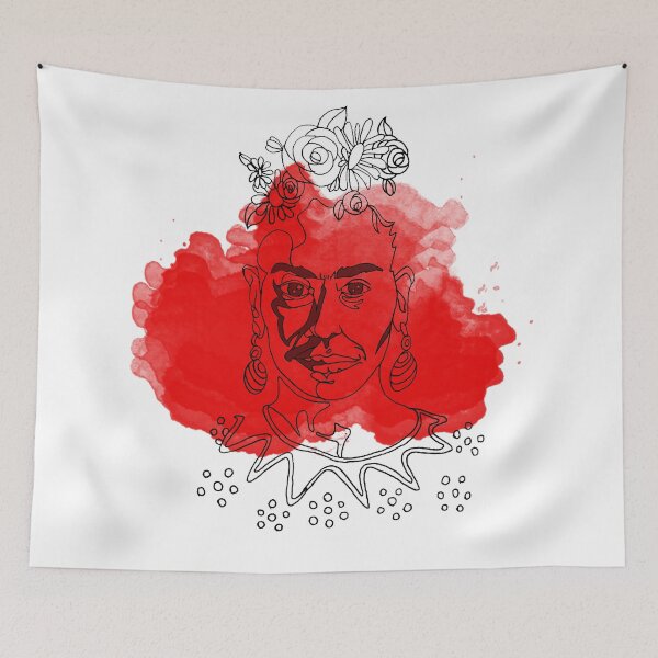 Item preview, frida line art designed and sold by Ilustra Club.