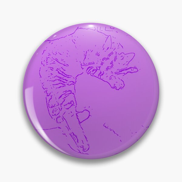 Item preview, Cat drawn in purple designed and sold by Moonyflower.