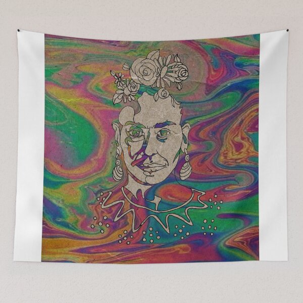 Item preview, frida psychedelic art designed and sold by Ilustra Club.