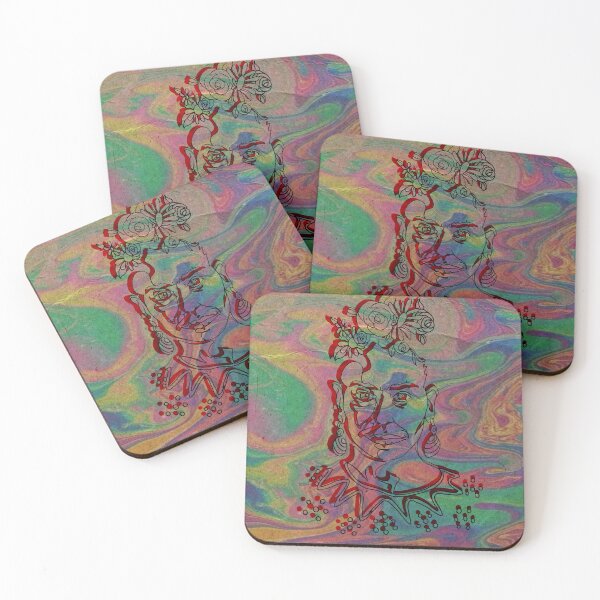 Item preview, kahlo psychedelic art designed and sold by Ilustra Club.
