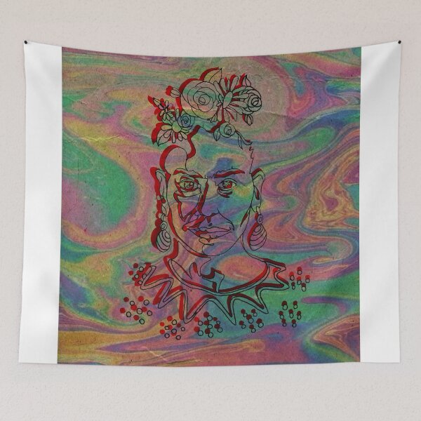 Item preview, kahlo psychedelic art designed and sold by Ilustra Club.