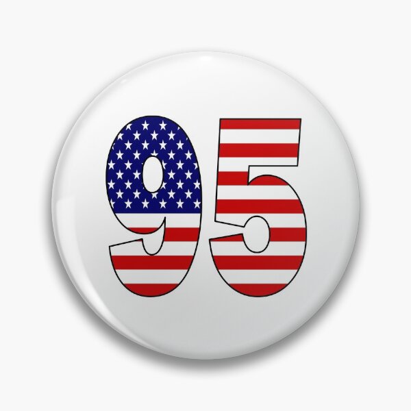Item preview, Number 95 with USA flag on the background designed and sold by AllShirts21.